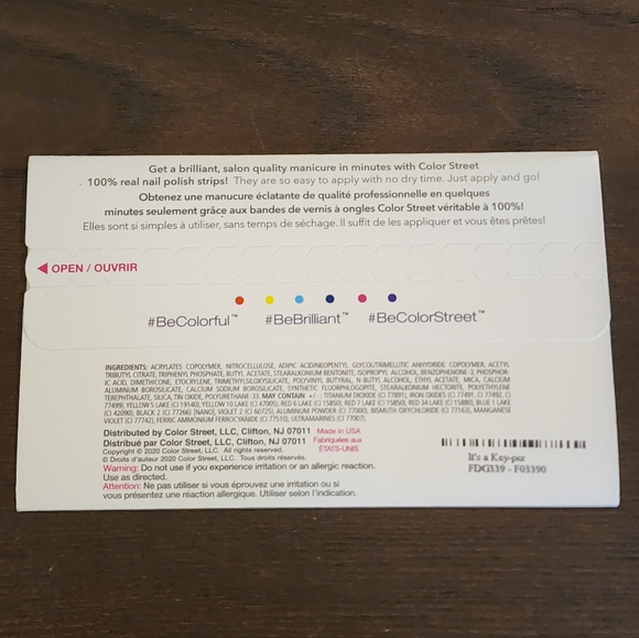 Color Street IT'S A KEY-PER Pink Red Heart Glitter Retired Nail Polish Strip Set - Picture 7 of 11